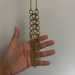 Elegant Gold Chain Tassel Necklace